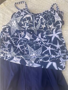 Navy & White Starfish One-Piece Swimsuit